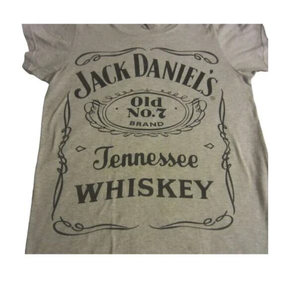 Jack Daniel’s Tennessee Whiskey Graphic Tee Gray Vintage Style T-Shirt Size S - Picture 4 of 7